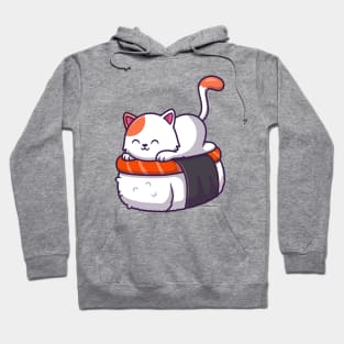 Cute Cat Sushi Salmon (2) Hoodie